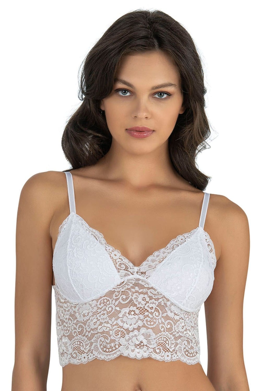 1120-beyaz Dantelli Bralet Sütyen 1120 - Görsel 1