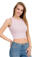Likralı Kaşkorse Halter Yaka Crop 2320