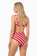Renkli Straplez Yüksek Bel Bikini Takımı 51671 - Görsel 3